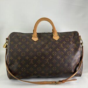 Authentic Louis Vuitton Speedy 35 Monogram Canvas Satchel Shoulder Hand Bag